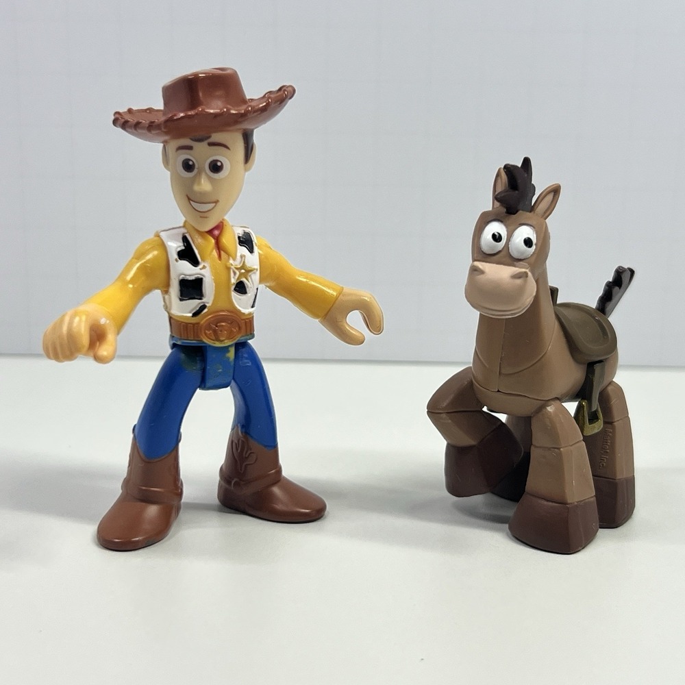 Disney Pixar Toy Story Woody & Bullseye Figures 4"‎ Mattel 2010 Set
